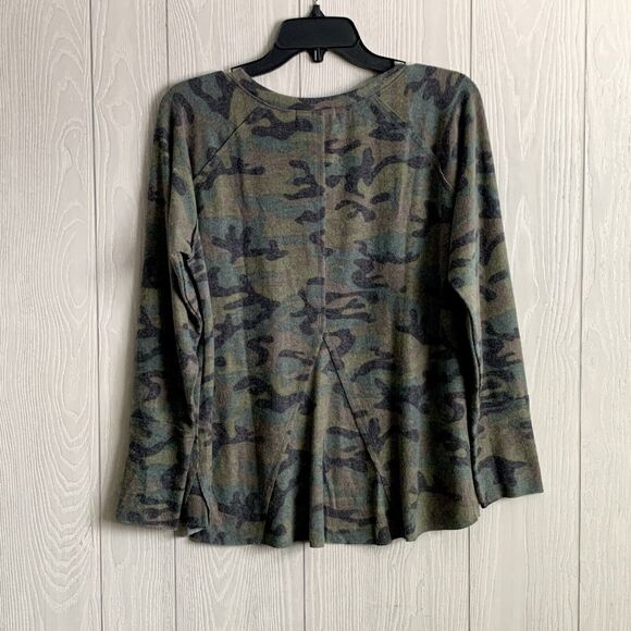 Michael Stars Madison Brushed Camo Top MP Petite Medium NWT - Picture 5 of 5